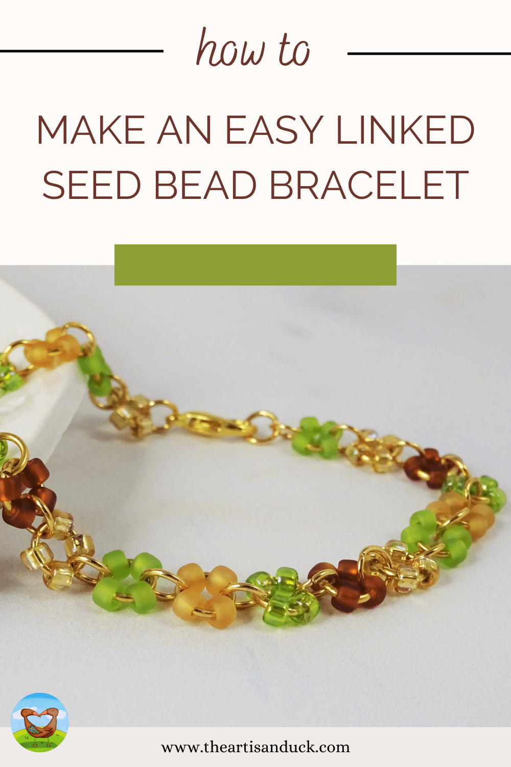 Easy Seed Bead Linked Bracelet – A Beginner Friendly Tutorial – The Artisan  Duck