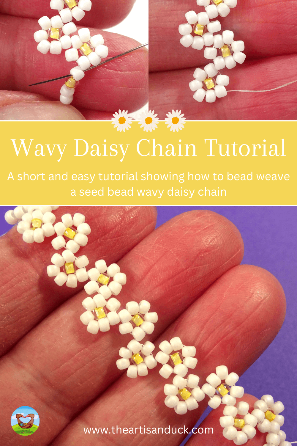Easy to make beaded necklace with only seed beads for beginners 